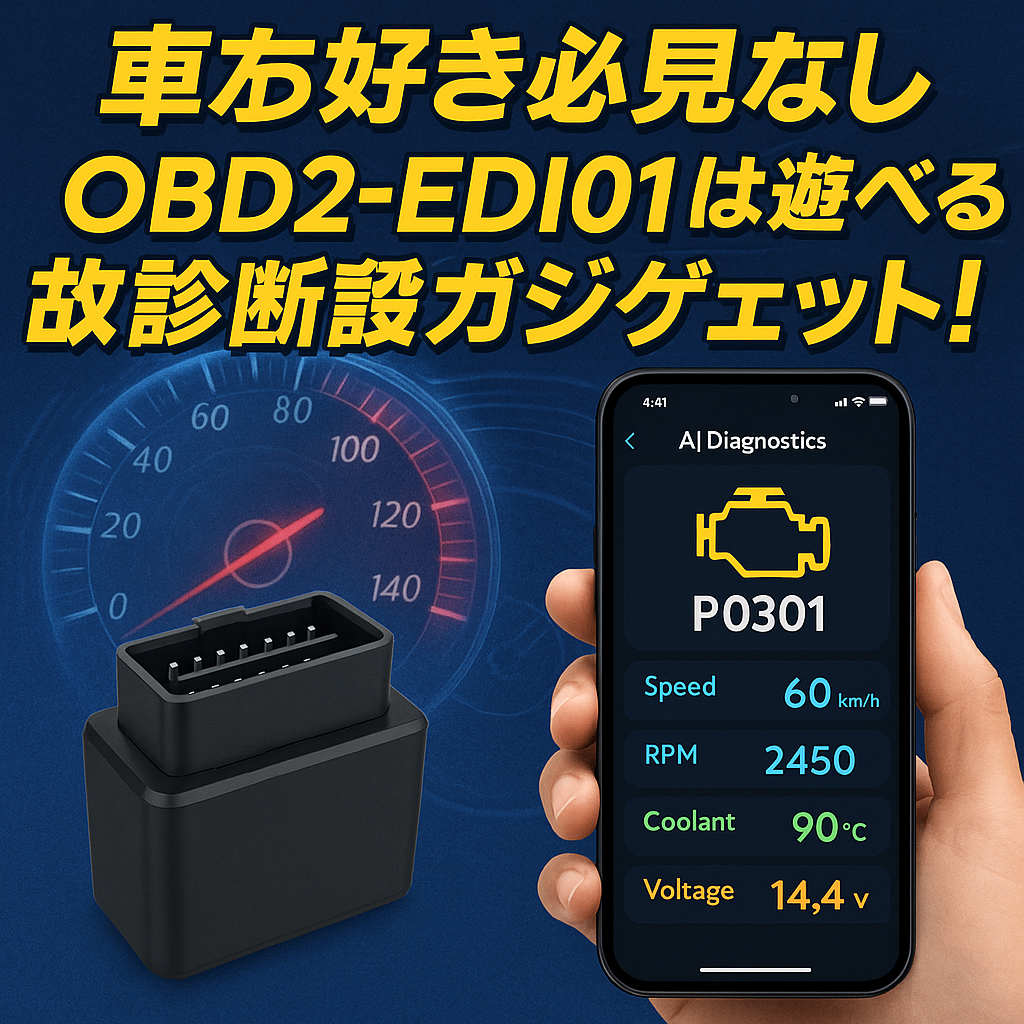 【スマホでクルマ診断】OBD2-EDI01が時短＆安心を実現！