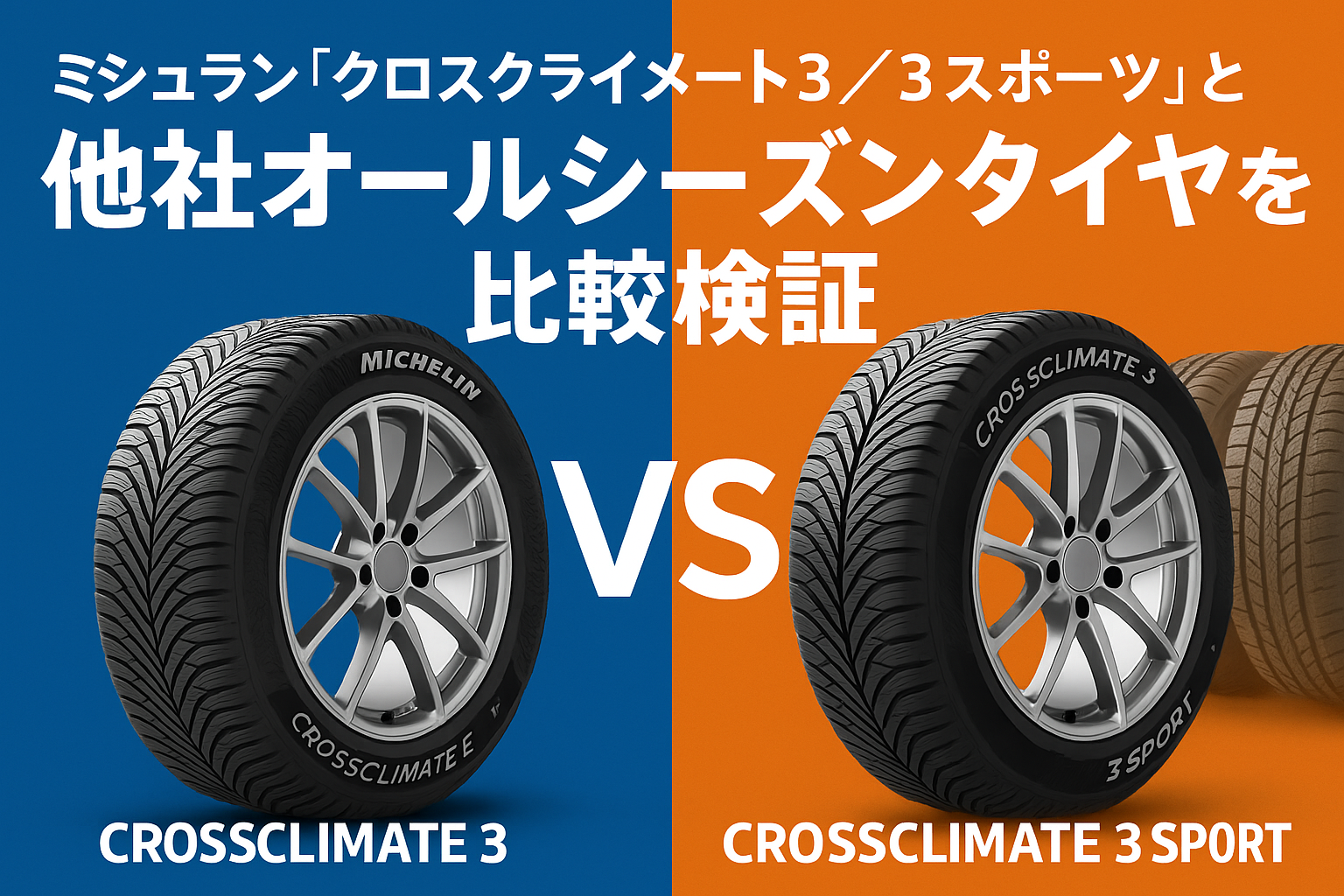 【比較検証】ミシュラン「クロスクライメート3／3スポーツ」vs 他社オールシーズンタイヤ