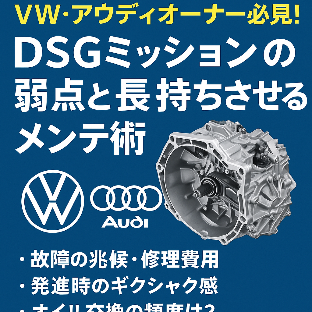 【2025年最新版】VW・アウディオーナー必見！DSGミッションの弱点と長持ちさせるメンテ術