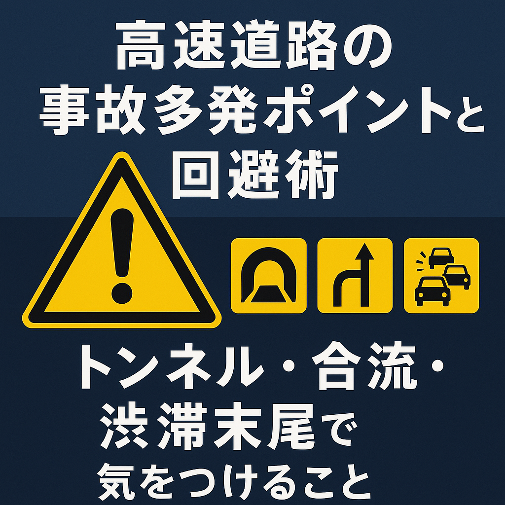 【2025年最新版】高速道路の事故多発ポイントと回避術｜トンネル・合流・渋滞末尾で気をつけること