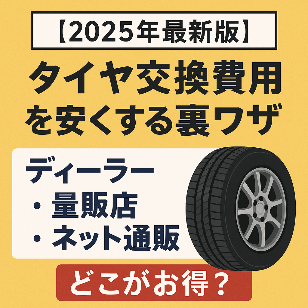 【2025年最新版】タイヤ交換費用を安くする裏ワザ｜ディーラー・量販店・ネット通販どこがお得？
