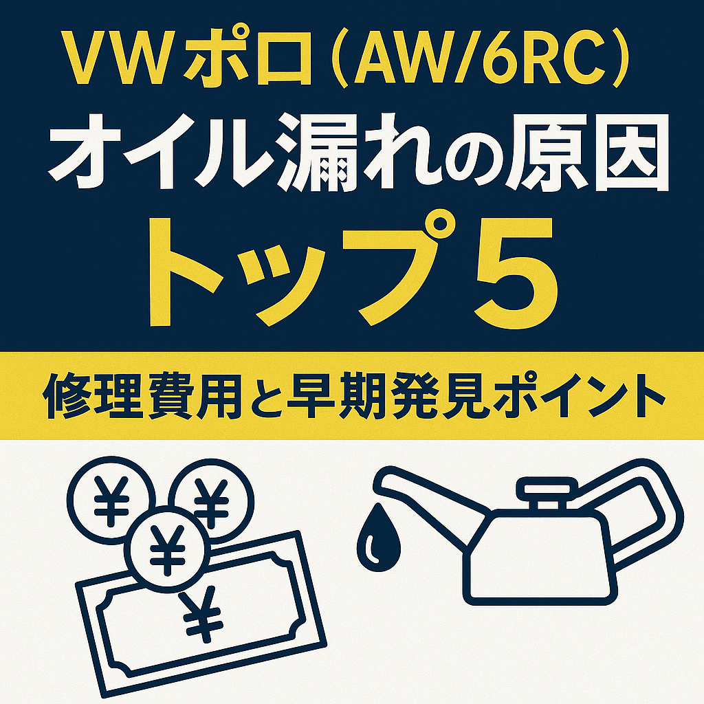 VWポロ（AW/6RC）オイル漏れの原因トップ5｜修理費用と早期発見ポイント