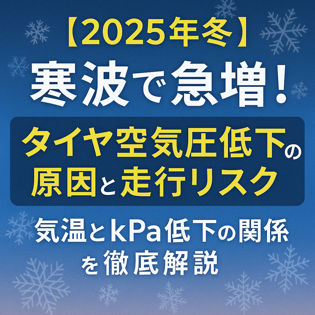 【2025年冬】寒波で急増！タイヤ空気圧低下の原因と走行リスク｜気温とkPa低下の関係を徹底解説
