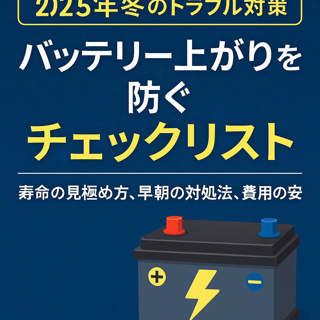 【2025年冬のトラブル対策】バッテリー上がりを防ぐチェックリスト|寿命の見極め方・早朝の対処法・費用の目安