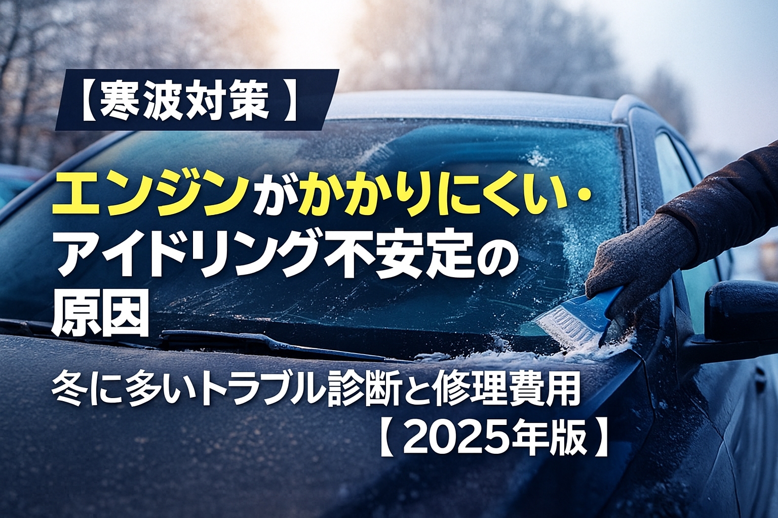 【寒波対策】エンジンがかかりにくい・アイドリング不安定の原因|冬に多いトラブル診断と修理費用【2025年版】