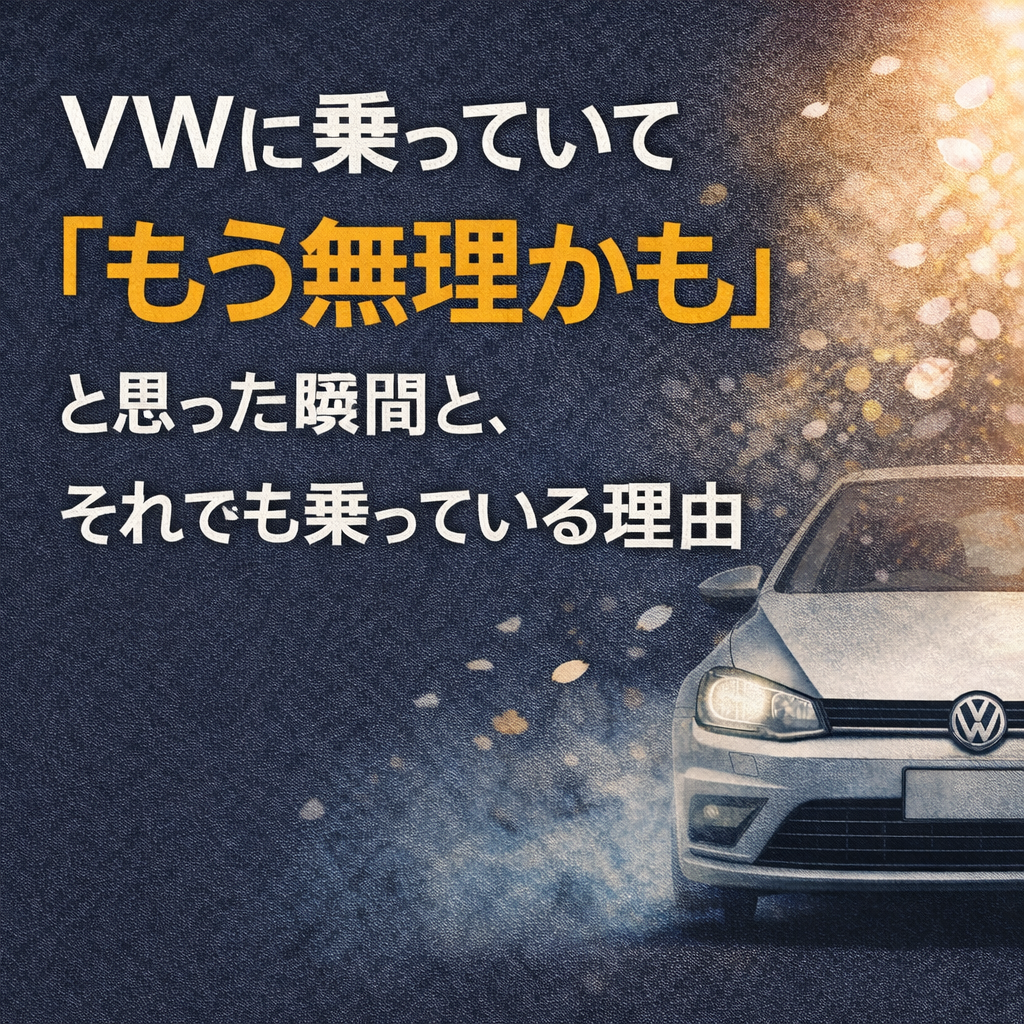 VWに乗っていて「もう無理かも」と思った瞬間と、それでも乗っている理由