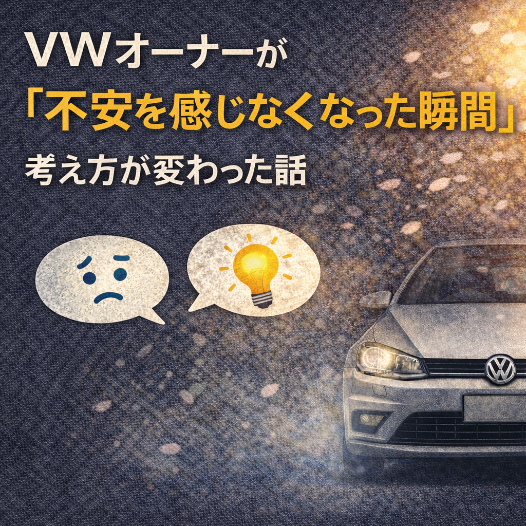 VWオーナーが「不安を感じなくなった瞬間」|考え方が変わった話