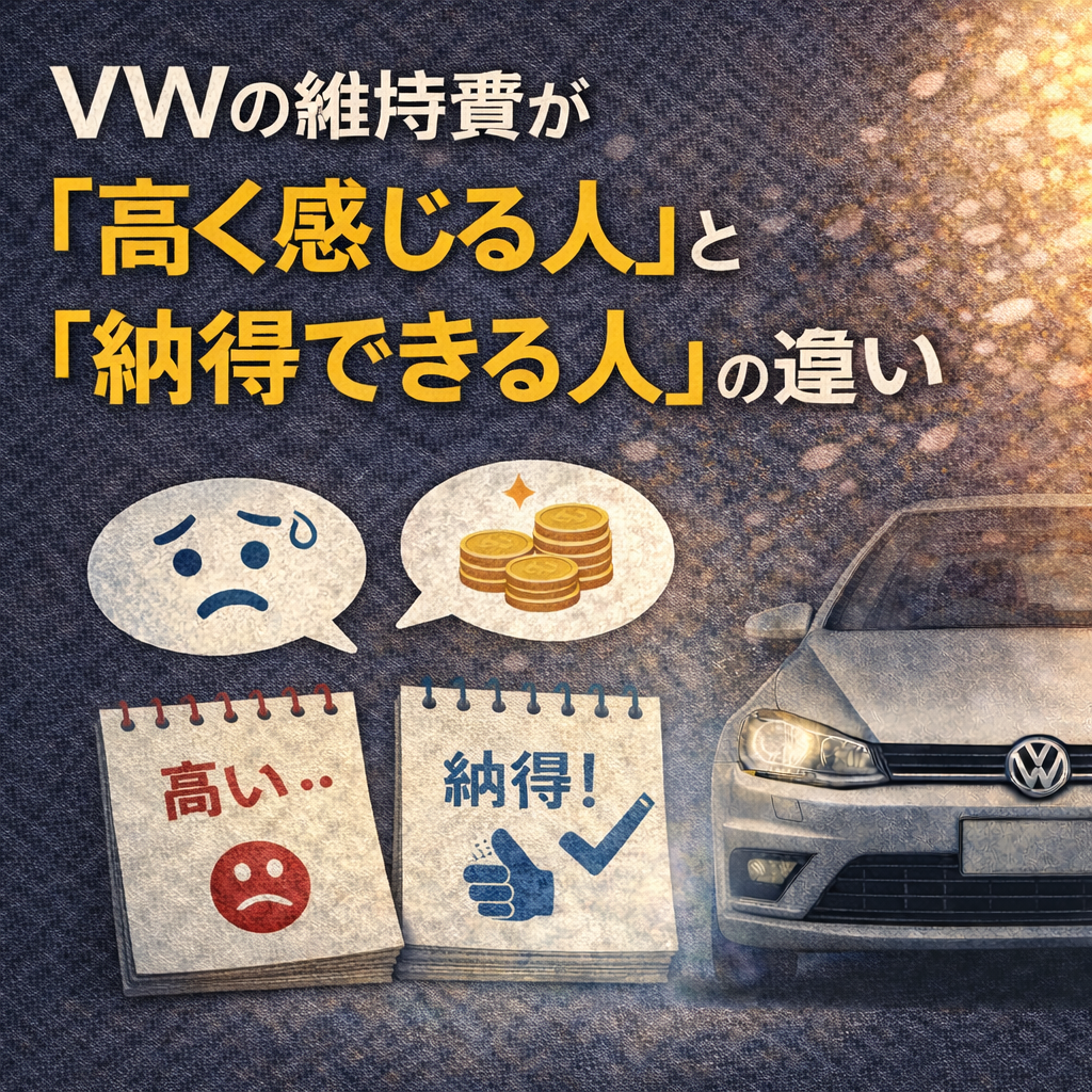 VWの維持費が「高く感じる人」と「納得できる人」の違い