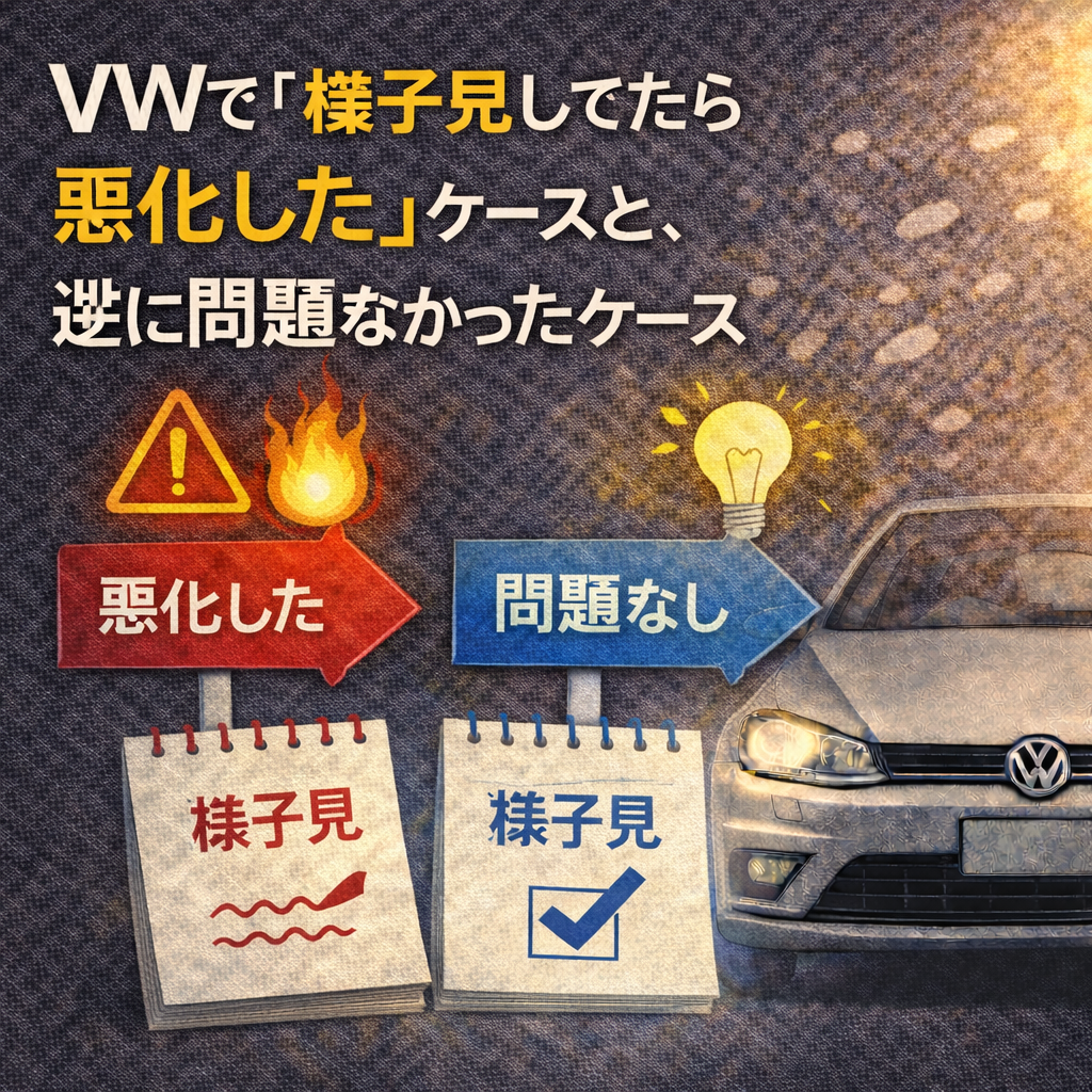 VWで「様子見してたら悪化した」ケースと、逆に問題なかったケース