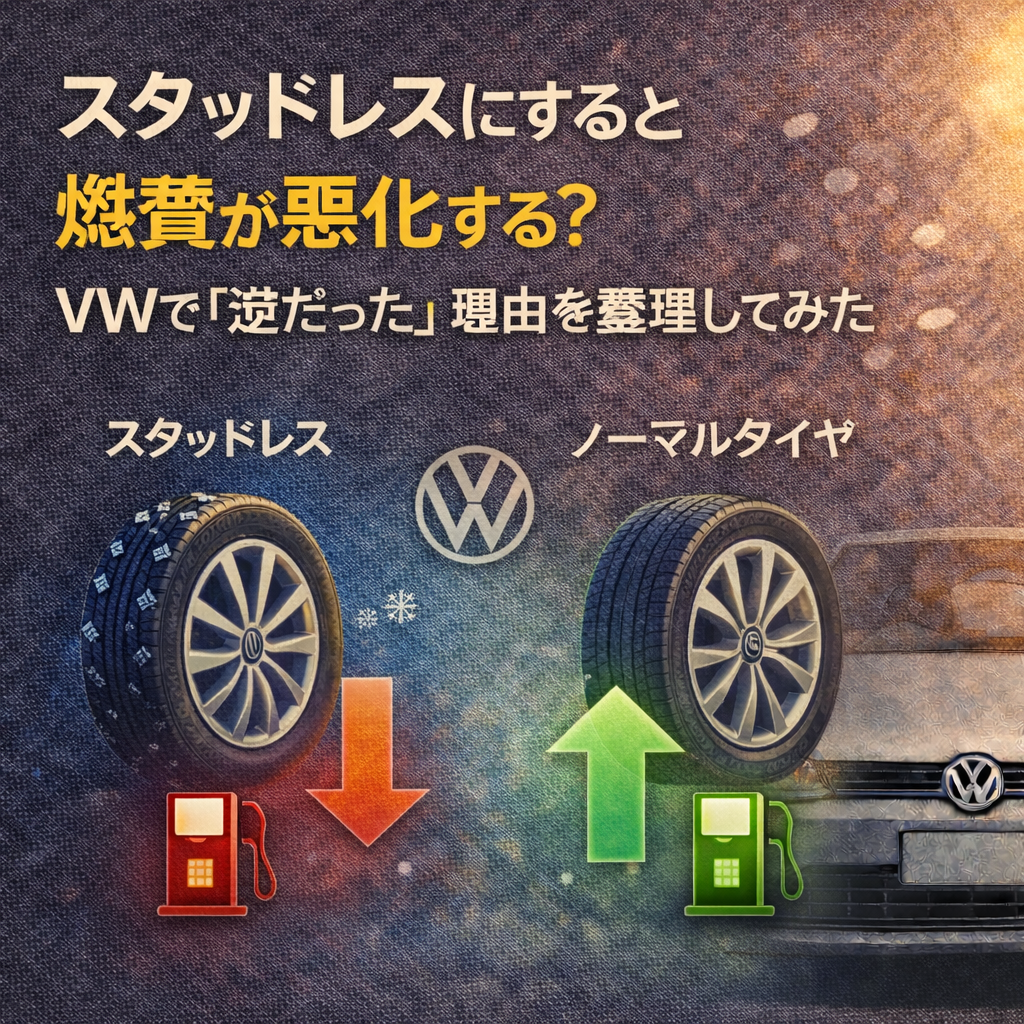 スタッドレスにすると燃費が悪化する?VWで「逆だった」理由を整理してみた<