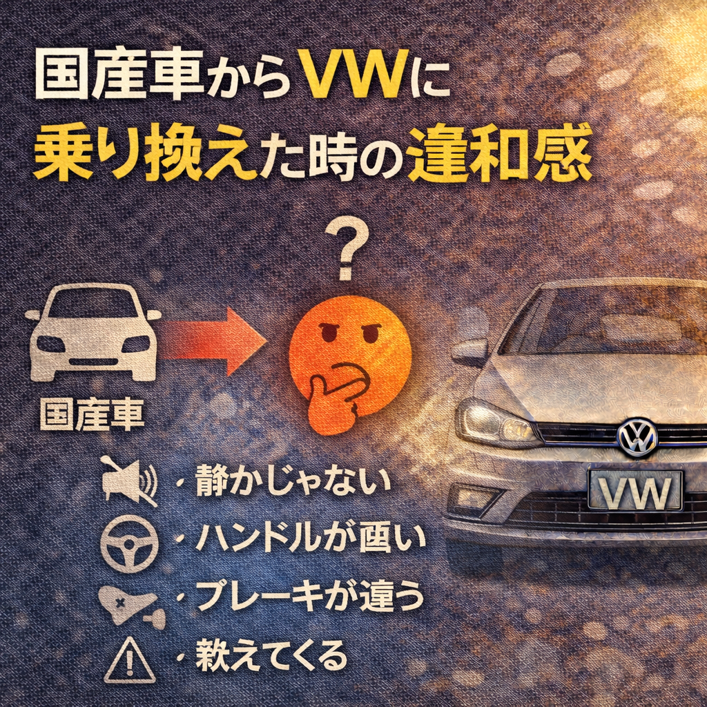 国産車からVWに乗り換えた時の違和感